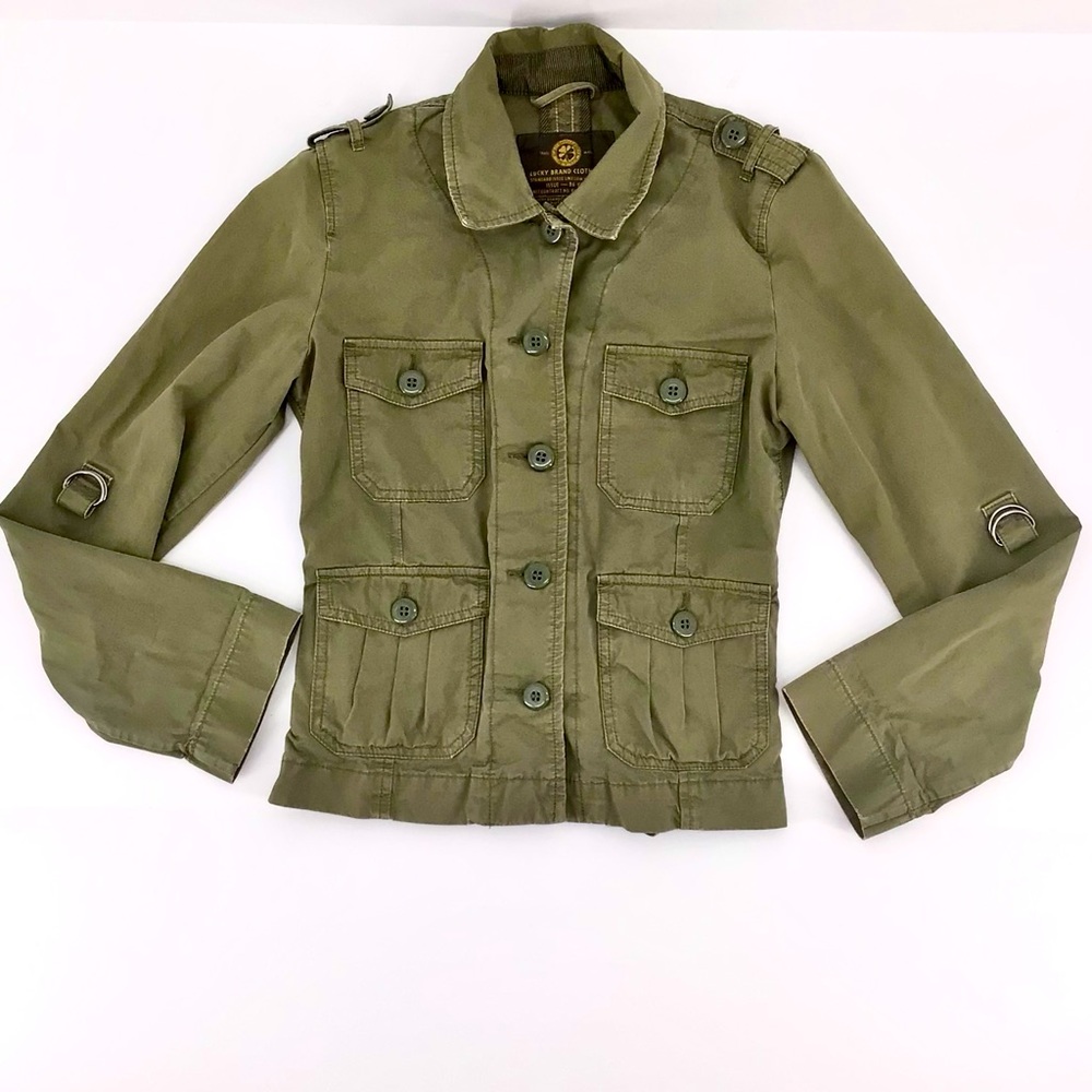 Lucky Brand Olive Green Jacket Utility Standard Issue Military Size XS
